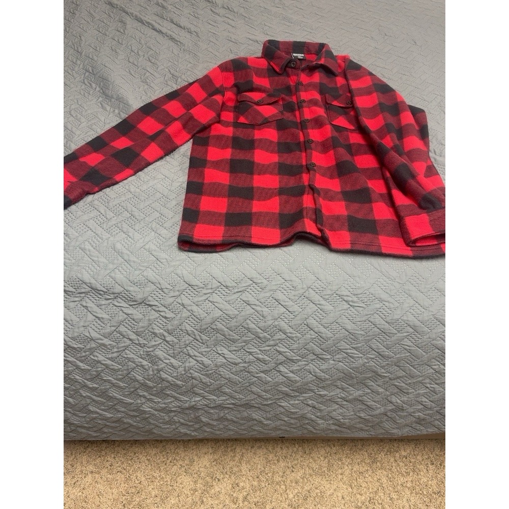 Mountain Expeditions Men's XL Buffalo Plaid Fleece Button Up Shirt Jacket